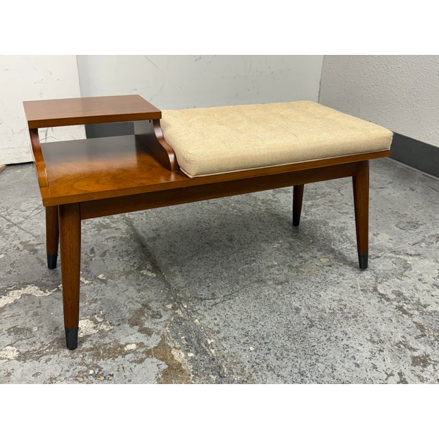 Mid-Century Modern Acme Furniture Baptis Bench + Padded Seat For Sale - Image 3 of 12
