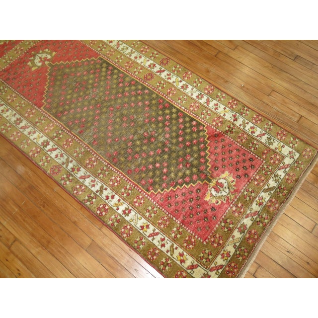 A one-of-a-kind Turkish Sivas runner from the early 20th century. Measures: 3'5'' x 12'5''.