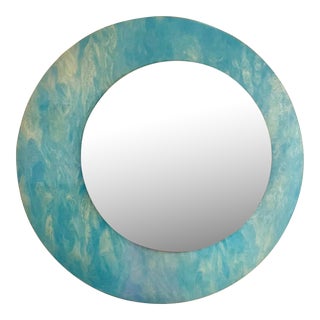 1980's Post Modern Acrylic Circular Mirror For Sale