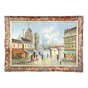 Midcentury Paris Sacré-Cœur & Montmartre Oil Painting