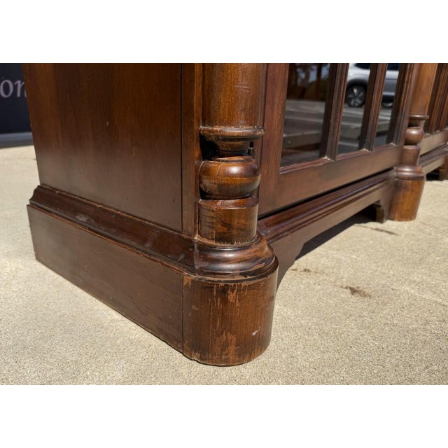 Brown Pennsylvania House Courtland Manor Two-Door Bookcase For Sale - Image 8 of 18