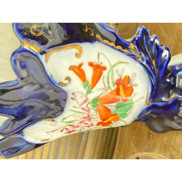 Parisian Porcelain Vases, France, 1860, Set of 2 For Sale - Image 5 of 12