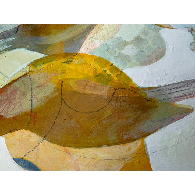 Alabaster “Thrashers and Flowers” a Fun Bird Painting by LWren Walraven For Sale - Image 8 of 16