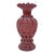 Victorian Cranberry Opalescent Coin Spot Vase Northwood Glass 6" Ruffled Rim Antique Eapg For Sale