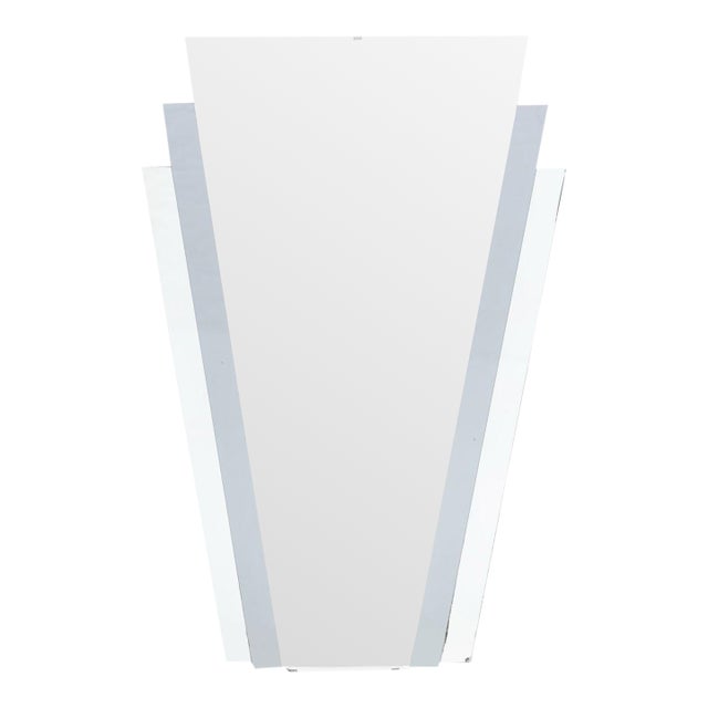 Art Deco Style Skyscraper Beveled Glass Mirror For Sale