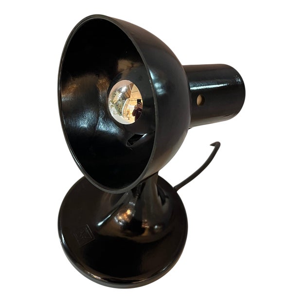 Black Bakelite Table Lamp from PGH For Sale