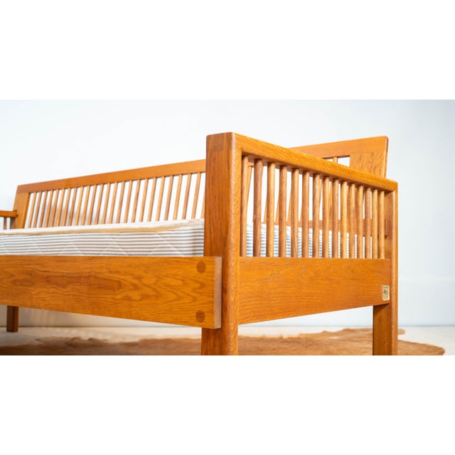 Vintage Charles Webb White Oak Wood Daybed Sofa For Sale - Image 11 of 18