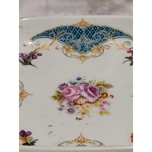 1960s Vintage Limoges France Trinket Vanity Floral Dish For Sale - Image 5 of 10