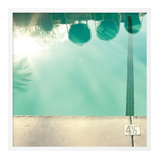 Pool Reflections by Christine Flynn in White Framed Paper, Large Art Print For Sale