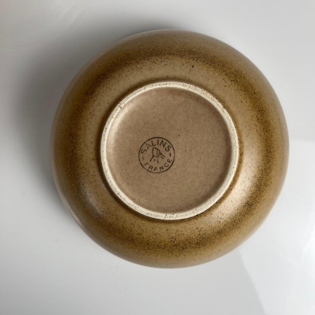 Ceramic Vintage Salins Bowls in Sandstone, 1960s, Set of 9 For Sale - Image 7 of 11
