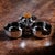 This three-cup condiment set combines functionality and style. Made from polished stainless steel, the set features round...