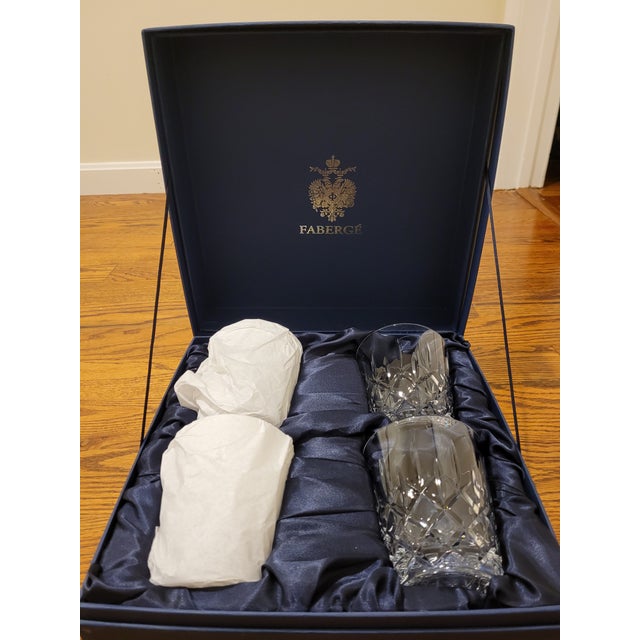 Late 20th Century Late 20th Century Old Fashioned d'Arcy Glasses by Faberge - Set of 4 For Sale - Image 5 of 8