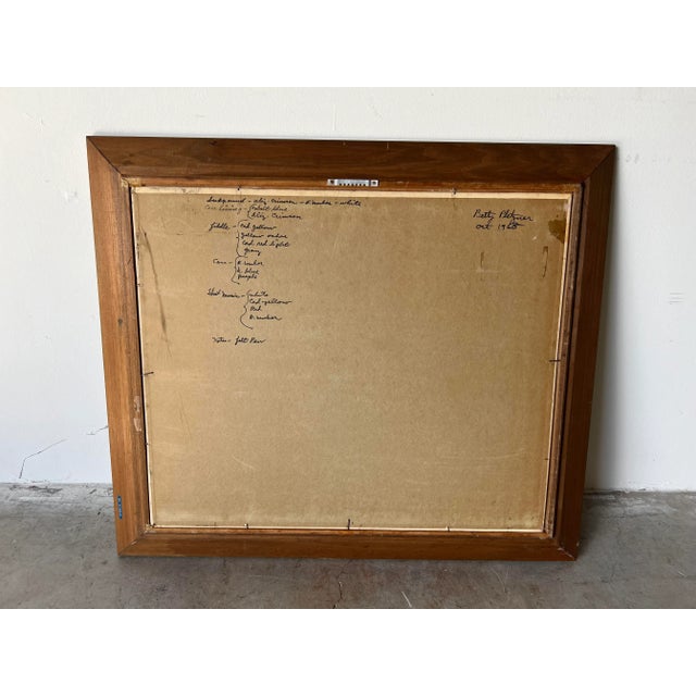 1960's Betty Pletzner Violin Music Instrument Impressionist Oil Painting, Framed For Sale - Image 12 of 13