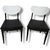Mid-Century Dining Chairs in White Formica & Black Vinyl, Set of 4 For Sale - Image 4 of 9