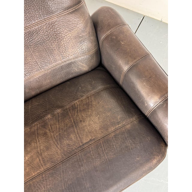 1960s Mid-Century Modern Brutalist Leather Lounge Chair from de Sede, 1960s For Sale - Image 5 of 8