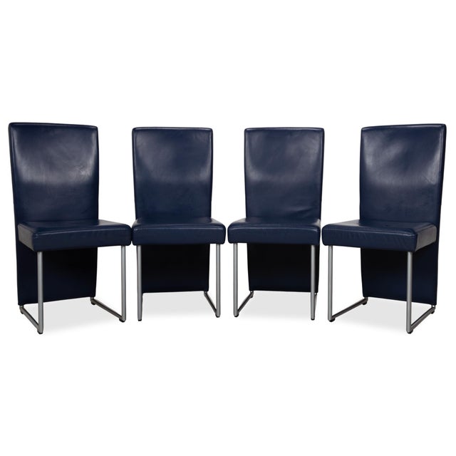 7400 Chairs Cantilever Chairs in Leather from Rolf Benz, Set of 4 For Sale - Image 14 of 14