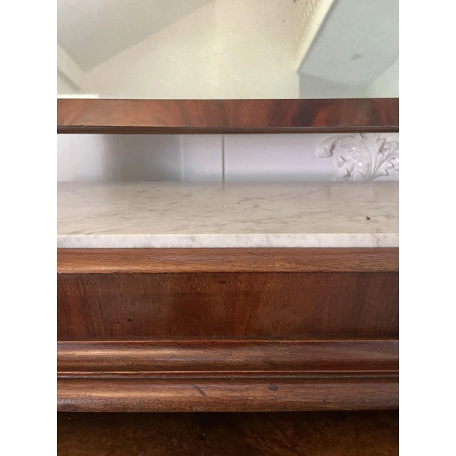 Large Antique Victorian Mahogany and Marble Topped Swing Mirror, 1860 For Sale - Image 6 of 11