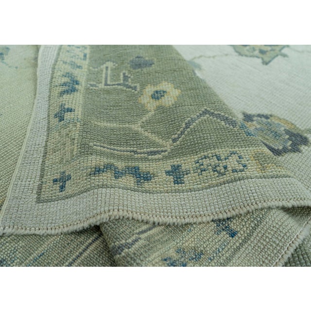 Gray Turkish Oushak Rug 8'10" x 11'4" #19142 For Sale - Image 8 of 8