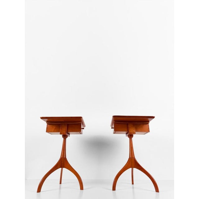 1980s Side Tables in Cherry Wood by De Padova, 1980s, Set of 2 For Sale - Image 5 of 18