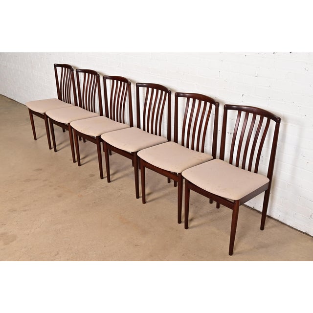 Danish Modern Sculpted Solid Rosewood Dining Chairs by Vamdrup Stolefabrik, Set of Six For Sale - Image 11 of 11