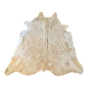Champagne Blonde Natural Brazilian Cowhide Rug 6'10" X 7'7"