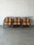 Mid-Century Modern Solid Teak Lounge Armchairs in Style of Folke Ohlsson Set of 3 Striped Upholstery Danish Mid-Century Modern 1960s For Sale - Image 3 of 12