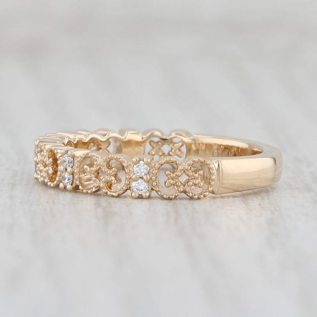 Gem: Natural Diamonds - 0.10 Total Carats, Round Brilliant Cut, F - G Color, VS2 - SI1 Clarity Metal: 14k Yellow Gold...