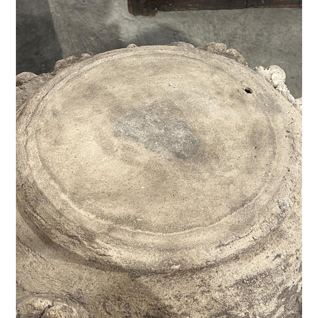 Italian Cast Stone Fruit and Floral Swag Coffee Table Base or Pedestal For Sale In Dallas - Image 6 of 11