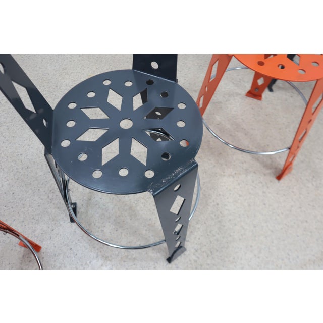 Postmodern Lacquered Metal Chairs from Artifort, Set of 6 For Sale - Image 14 of 18