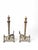 Andirons Louis XVI Style Flame Torch Antique Brass a Pair For Sale - Image 9 of 12