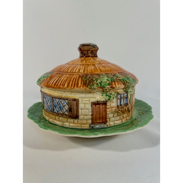 1930s English Beswick Ceramic Cottage Ware Butter or Cheese Dish For Sale - Image 6 of 17
