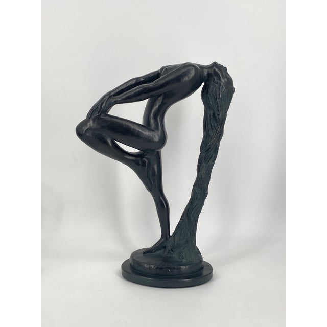 Sculpture * Woman in an elegant pose in Art Deco style * Title: “Sultry Awakening” * Artist: Klara Sever (*1935) *...