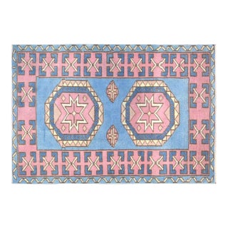 Vintage Turkish Anatolian Hand Knotted Wool Rug, 2'6"x3'8" For Sale