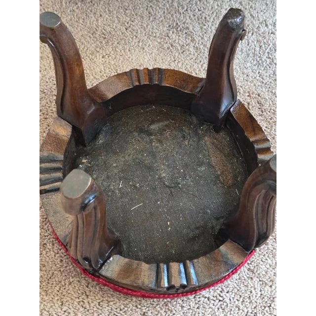 Antique Gooseneck Rocker With Footstool For Sale In Raleigh - Image 6 of 18