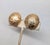Napier Vintage 1960s Signed Napier Goldtone Round Domed Foliate Clip Earrings-2 Pieces For Sale - Image 4 of 7