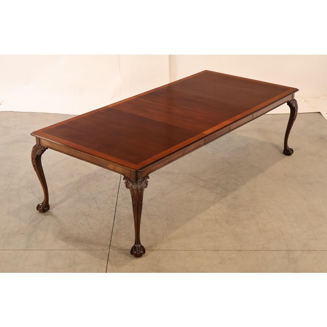 Chippendale Stickley Chippendale Style Mahogany Expandable Dining Table For Sale - Image 3 of 18