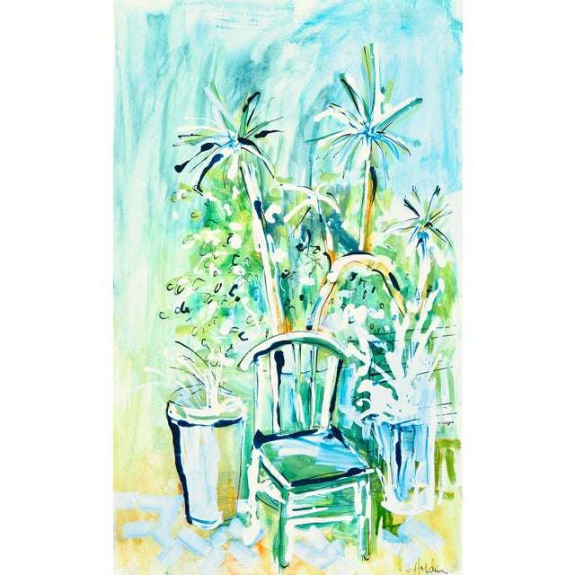 Contemporary Green Garden Painting Chairish