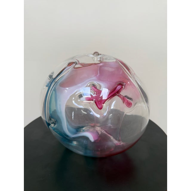 2000 Peter Bramhall Art Glass Orb For Sale - Image 10 of 12