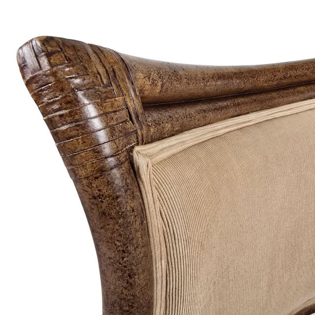 Wood Vintage Hollywood Regency Dining Armchairs Attributed to Ferguson Copeland, Set of 4 For Sale - Image 7 of 13