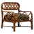 Wood Bridget Armchair in Stained Rattan with Plywood and HR Foam by Popus Editions For Sale - Image 7 of 7
