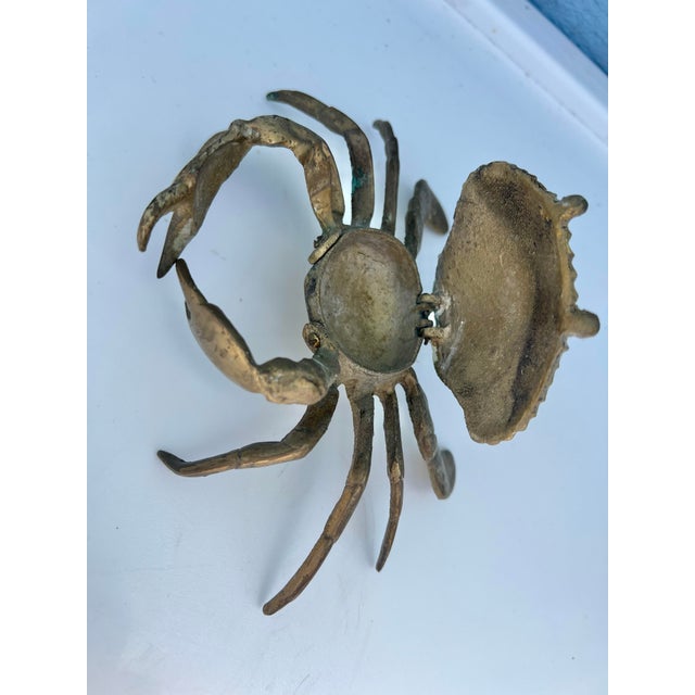 Mid 20th Century Brass Articulate Crab Ashtray Catch All For Sale - Image 4 of 6