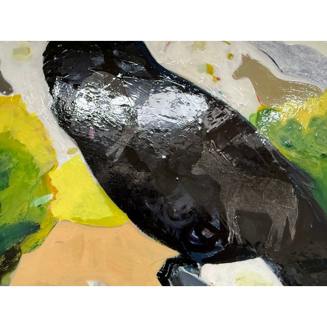 “Companero De Caballos” a Raven and Horse Painting by LWren Walraven For Sale - Image 4 of 11