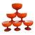 Italian Red and White Incamiciato Murano Glass Bowls by Carlo Moretti, 1959, Set of 6 For Sale - Image 6 of 6