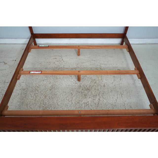 Stickley Cherry Mission King Size Spindle Bed For Sale - Image 12 of 16