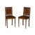 1940s Set of Art Deco Italian Walnut & Velvet Side Chairs For Sale - Image 5 of 5