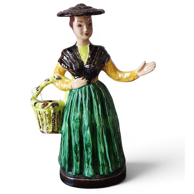 Hedi Schoop Mid Century Modern Ceramic Figurine, 1950s. Great condition. Some chips to color on her chin. 13 inches high.