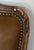 Pair of VIntage French Louis XV Cognac Leather Fauteuils For Sale - Image 11 of 18