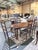 Farmhouse Vintage Asher Benjamin Tiger Maple Extension Dining Table Set For Sale - Image 3 of 11