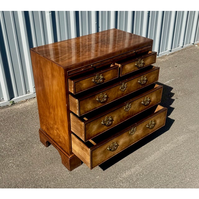 Wood Baker 18th Century English Style Walnut Bachelor's Chest For Sale - Image 7 of 10