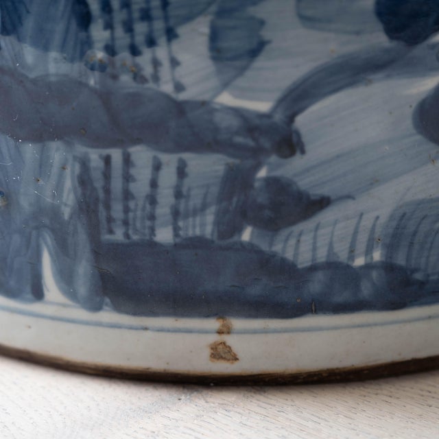 Pair of Chinese Blue and White Porcelain Ginger Jars, 20th Century For Sale - Image 10 of 12